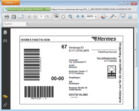 hermes als dokument senden|paketschein Hermes online ausdrucken.